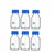 SBT Pack of 6 Pcs 50ml Borosilicate Glass Reagent Bottle with Leak Proof Blue Screw Cap