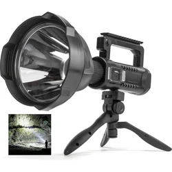 Gramstrong Rechargeable Handheld Spotlight With 200000 Lumens Led Spot Flashlight for Outdoor, Hunting & Camping Purpose