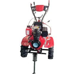 Heavy Duty 173F Recoil Start 7 HP Diesel Power Tiller with Free Accessories
