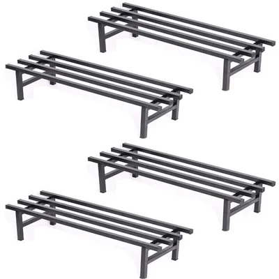 Heavy Duty Rectangular Plant Stand, Anti-Rust Metal Shelf Flower Pot Holder, For Balcony & Living Room Home Decor(Pack-Pack of 4)