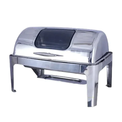 SS Premium  Quality 10 Liters Rectangle Roller Chafing Dish 