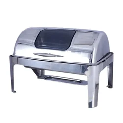 SS Premium  Quality 10 Liters Rectangle Roller Chafing Dish 