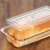 250gm Transparent Rectangular Hinged Bakery Box for Cake, Breads Packaging(Pack-50 Pcs )