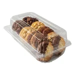 250gm Transparent Rectangular Hinged Bakery Box for Cake, Breads Packaging