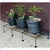 24 Inches Rectangular Metal Plant Stands with Eight Legs for Indoor Outdoor Uses (Pack of 2)