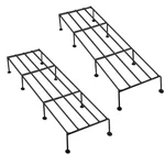 Heavy Duty Black Rectangular Plant Stand, Metal Flower Pot Holder, Corner Rack for Home & Office