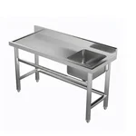 SS 44x24x34 inches Rectangular Multipurpose Utility Single Bowl Sink for Hotel, Cloud Kitchen, Restaurant, Bakery Use
