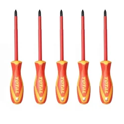 Total CR-V, SL 3.0x75 Red Insulated Screwdriver (THTIS3075) Pack of 5