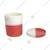 Ecofynd Red & White Ceramic Plant Pots - 1 Pot | Used for Home and Garden Decor