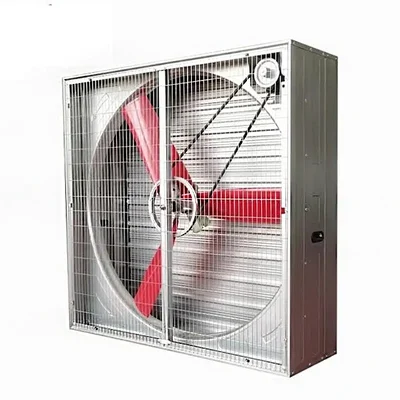 54 Inch Red Blade Ventilation Fan For Poultry Farms With CFM 24000 & 1.5 HP Three Phase Motor