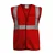 Gravitech 120 GSM Red Colour Safety Jacket With 2" High Grade Reflective Fabric Tape (GI-RJ-02)(Pack-1 Pcs )