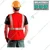 Gravitech 120 GSM Red Colour Safety Jacket With 2" High Grade Reflective Fabric Tape (GI-RJ-02)(Pack-1 Pcs )