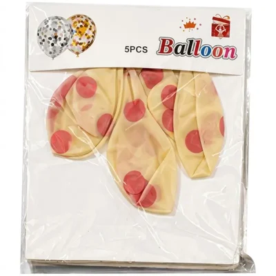 Pack of 10, 20, 30, 40, 50 Red Dotted Confetti Balloons Pack 5 Pcs/pack Party Decoration Anniversary Birthday(Pack-10 pcs)