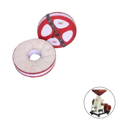 Red Emery Stone for 12 inch (300 mm) Vertical Type Flour Mill (One Pair)