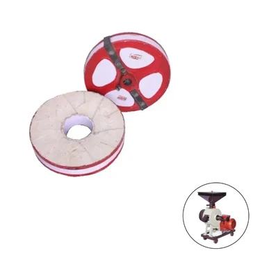 Red Emery Stone for 14 inch (350 mm) Vertical Type Flour Mill (One Pair)