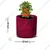 Shiv Biotech Red Round Reusable Geo Fabric Grow Bag (18 x 18 Inch) | Suitable for Gardening and Nursery (Pack of 3)