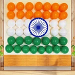 Pack of 3 Republic Day Decor Items Balloons CutOuts GlueDot Combo Indian Tricolor Independence Day Decorations