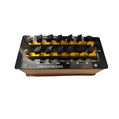 SBT Instruments Resistance Box (1-500 Ohms) Brass Block, Plug Type for School and College Labs