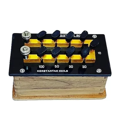 SBT Instruments Plug-Type Resistance Box (1-100 Ohms) for Accurate Electrical Experiments