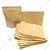 400 gm,15x22 cm Reusable Brown Kraft Paper Ziplock Pouch with Transparent Window (Pack-50 pcs)