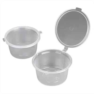 100 pcs, Reusable 50ml Transparent Container with Lid