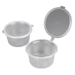 100 pcs, Reusable 50ml Transparent Container with Lid