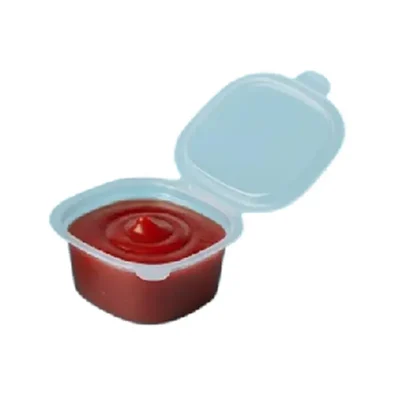 100 pcs, Reusable 50ml Transparent Container with Lid
