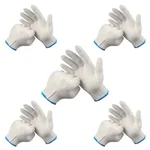 Cotton Knitted Reusable Washable Hand Safety Gloves, Free size ,Synthetic Material