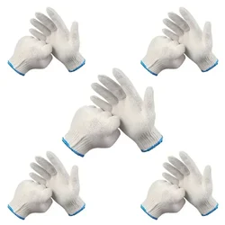 Cotton Knitted Reusable Washable Hand Safety Gloves, Free size ,Synthetic Material(Pack-5)