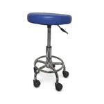 Luft India Li21 Round Tube Pneumatic Gas Spring Lab Patient Revolving Stool Cushioned Seat Top 5cm Castors