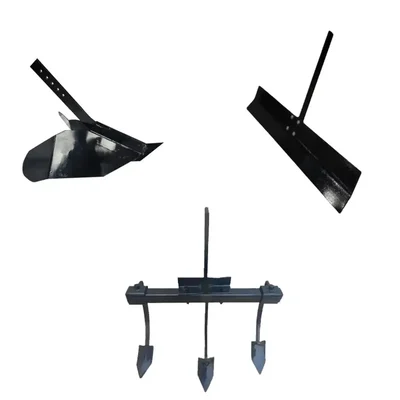 Heavy Duty Adjustable Ridger, 3 Tyne Cultivator & Leveler Attachment Combo For 5 To 10 HP Power Tiller / Cultivator 