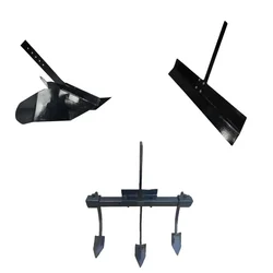 Heavy Duty Adjustable Ridger, 3 Tyne Cultivator & Leveler Attachment Combo For 5 To 10 HP Power Tiller / Cultivator 