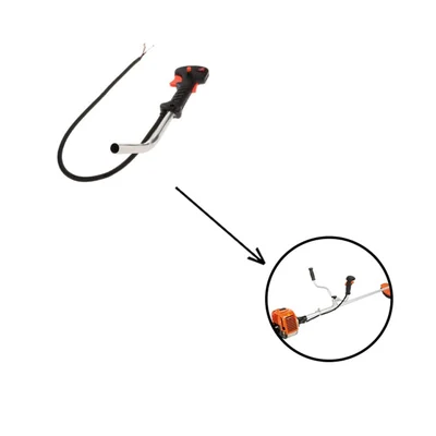 Heavy Duty Right Side Handle with Accelerator Wire for Sidepack Brush Cutter