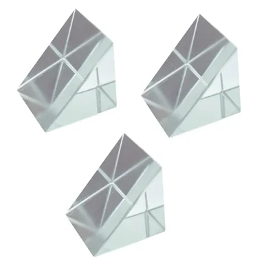 SBT Instruments 3pcs Optical Glass Right Angle Triangular Prism Size 38mm