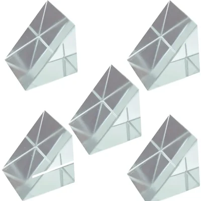 SBT Instruments 5pcs Optical Glass Right Angle Triangular Prism Size 38mm