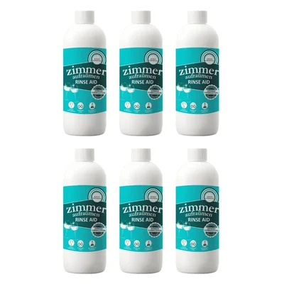6pcs Combo Pack of Zimmer Aufraumen (500ml x 6pcs) Rinse Aid for Dishwasher Machine