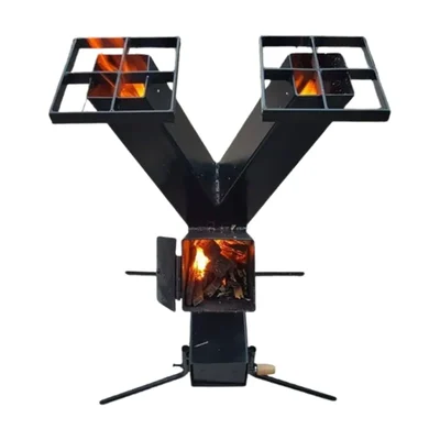 Rocket Stove with Storage Bag for Camping Outdoor and Indoor Use