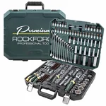 ROCKFORCE 216 Pcs Socket Set | 1/4", 3/8", 1/2" Drive | 6 & 12 Point Socket 4-32 mm (RF-38841W-Premium)