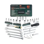 ROCKFORCE 62 Piece Cr-V Socket & Bit Tool Set 1/4" Drive (RF-2622-5)