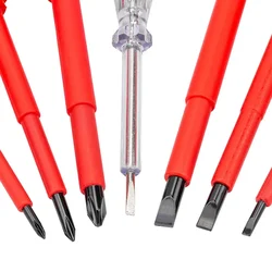  ROCKFORCE 7 Piece Insulated Dielectric Screwdriver Set – 1000V VDE Tested for Electrical Safety for Pros (RF-2827)