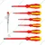  ROCKFORCE 7 Piece Insulated Dielectric Screwdriver Set – 1000V VDE Tested for Electrical Safety for Pros (RF-2827)