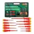 ROCKFORCE 11 Pcs Precision Screwdriver Set – Insulated Dielectric Handles, Ergonomic Grip, Steel Tips, Case Included (RF-20712)