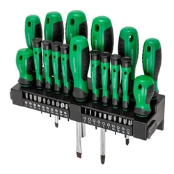 ROCKFORCE 37 Pcs Magnetic Screwdriver & Bit Set With Case, Kit for Home & Pro (RF-7037)
