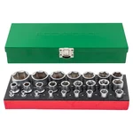 ROCKFORCE Professional 25 Piece Socket Set, 1/4" & 1/2" Dual Drive Metric - Cr-V (RF-50121I)