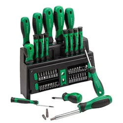 ROCKFORCE 50 Pieces Screwdriver Set with Magnetic Bits, Ergonomic Handle & Durable Carry Case (RF-7050)