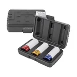 ROCKFORCE Wheel Protector Impact Socket Set (3 Pcs), 1/2" Dr Thin-Wall Sockets 17, 19, 21 mm for Alloy Rims (RF-4032)