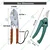 AGT Garden Tools Combo Kit of a Roll Cutter and a Pruning Shears | Used for Small-Scale Gardening Processes (2 Tools)
