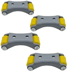 Ackwheel 4 Pcs 14 mm PPCP Roller Castor Wheel, 80 Kg Load Capacity,14 Gauge Steel Plate & 15 mm Overall Height ( A1-119)