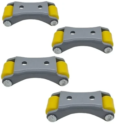 Ackwheel 4 Pcs 20 mm PPCP Roller Castor Wheel, 130 Kg Load Capacity,12 Gauge Steel Plate & 22 mm Overall Height