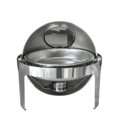 Premium Quality 7 Litres Roller Pin Round Chafing Dish With SS Body